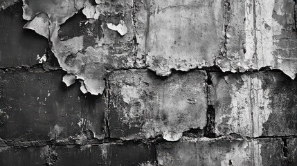 Obraz premium Old brick wall with worn-out paint 