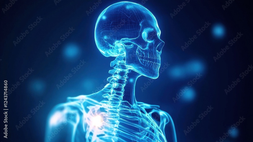 Poster bone scan showing humerus alignment with the shoulder joint