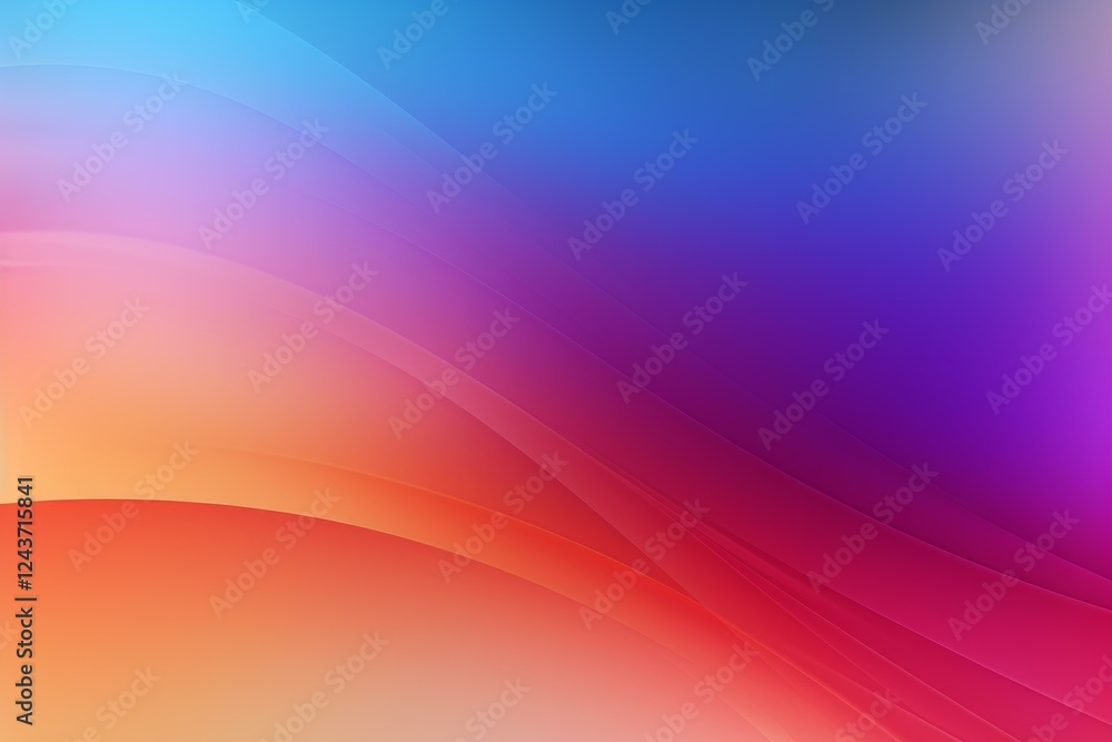 Poster smooth curves blending seamlessly in a spectrum of vibrant colors, creating a dynamic and modern abs