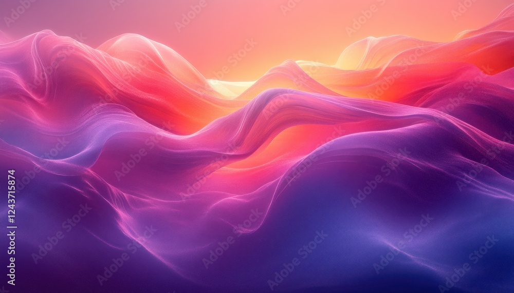 Poster elegant abstract wave design in soft gradient colors