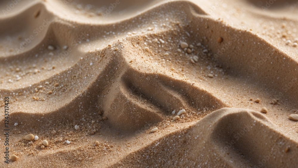 Poster abstract close-up of natural beach sand texture highlighting unique patterns and soft curves in a se