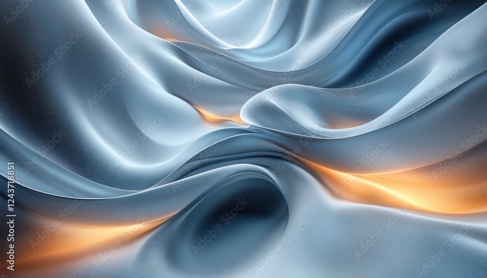 Poster futuristic abstract wave background with neon glow and gradient flowing curves