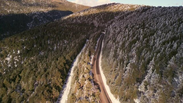 Mountains roads Aerial Footage