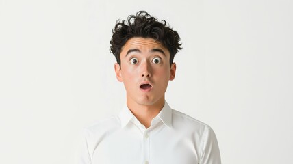 Obraz premium 驚いた表情をした日本人男性