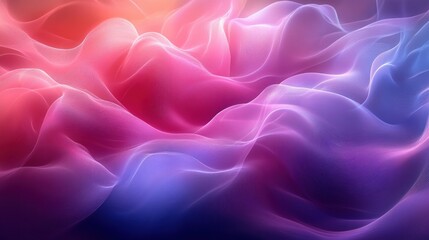Fototapeta premium Abstract Purple Blue Waves with Light Flowing Motion Design