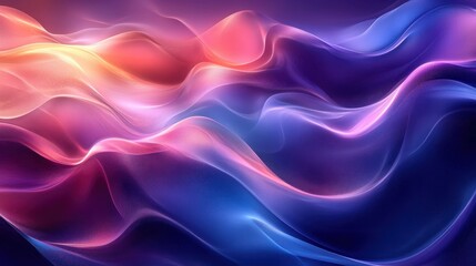 Obraz premium Abstract Fluid Wave Background in Blue and Purple for Modern Business Presentations