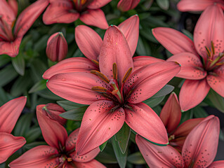 Fototapeta premium Lily flower closeup
