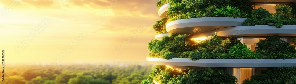 Poster envisioning a sustainable tomorrow explore technological innovation for a greener future within futu