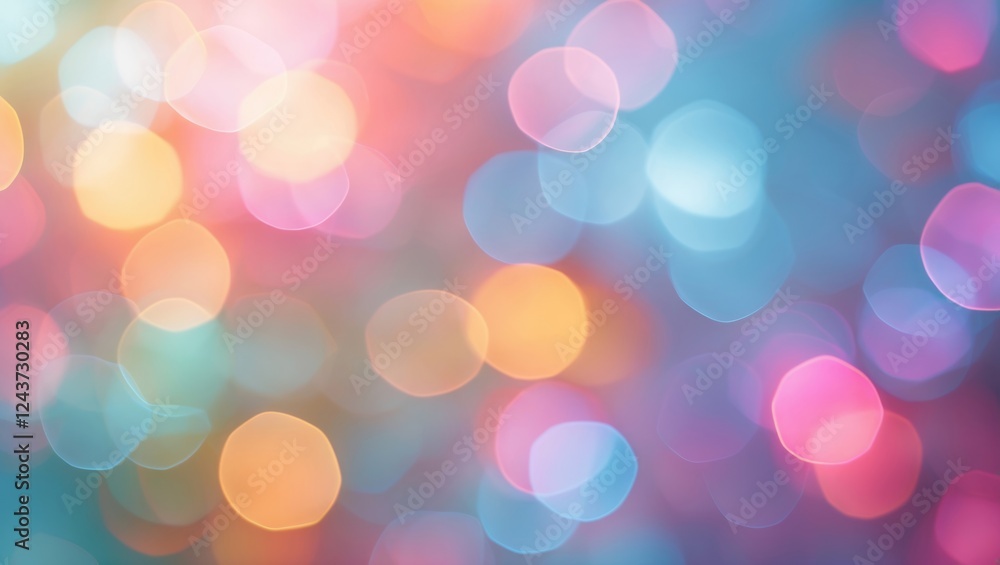 Aufkleber colorful abstract bokeh lights background with soft blur and shimmer ideal for creative displays and