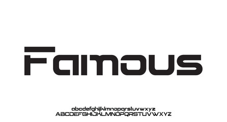 Technology science font, digital cyber alphabet made robotic style, uppercase letters A, B, C, D, E, F, G, H, I, J, K, L, M, N, O, P, Q, R, S, T, U, V, W, X, Y, Z numerals 0, 1, 2, 3, 4, 5, 6, 7, 8, 9