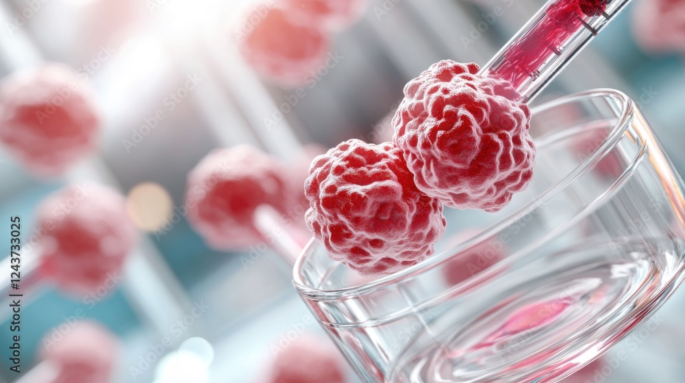 Poster explore futuristic nanobiotechnology research witness ai-driven self-replicating nano-organisms evol
