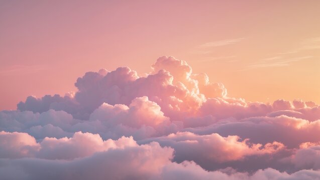 Soft pastel cloud background with a soothing orange to pink gradient ideal for serene and dreamy design projects.