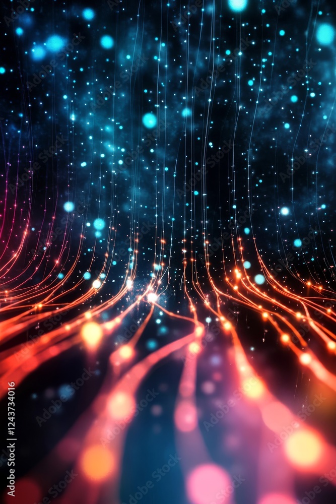Aufkleber this captivating abstract digital background is ideal for showcasing advanced technology, ai, data t