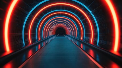 Glowing VPN tunnel effect in a sleek, minimalist cyber environment