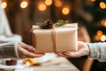 A coffee shop customer redeeming a loyalty retail voucher for a free drink