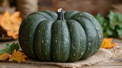 green pumpkin isolated on transparent background