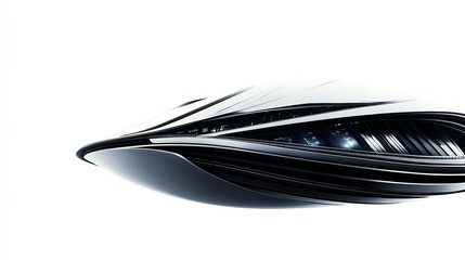 a futuristic hovering road, scifi floating highway, sleek modern design, zerogravity aesthetic, isolated on white background
