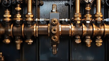 A detailed view of hydraulics in motion, with pistons and valves working seamlessly together