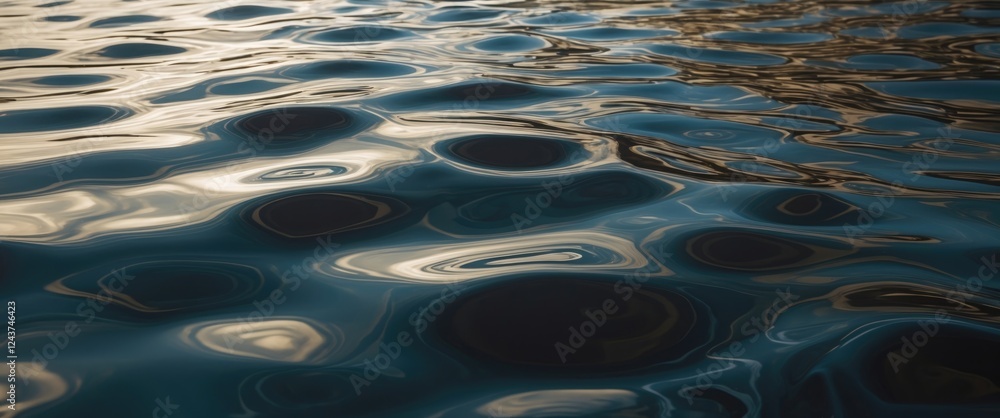 Aufkleber abstract reflections in dark seawater showcasing ripples and unique natural textures with a captivat