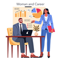 International Womens Day. Flat Vector Illustration