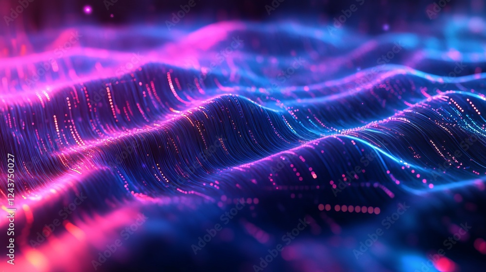 Poster this dynamic digital background is ideal for visualizing various tech processes, such as artificial 