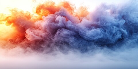 Obraz premium Abstract Colorful Smoke Cloudscape: A Dreamlike Haze of Hues