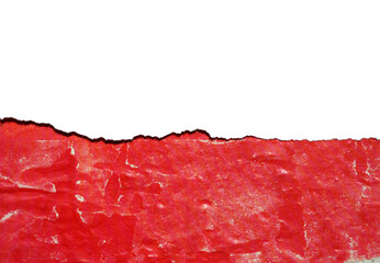 PNG image of Old red blank grunge poster background creased crumpled paper backdrop surface placard...