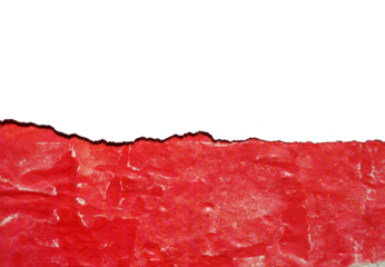 PNG image of Old red blank grunge poster background creased crumpled paper backdrop surface placard empty space for text
