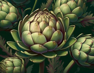Fototapeta premium Hintergrund Artischocke