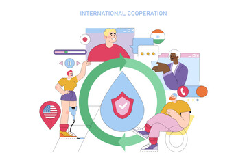 World Water Day. Flat Vector Illustration