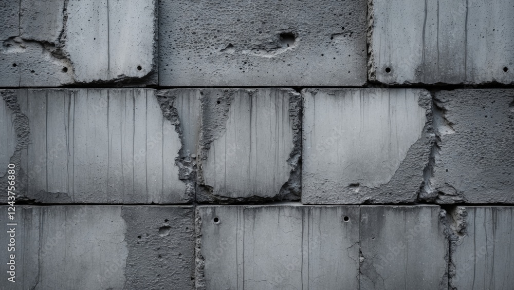 Poster gray concrete wall texture featuring rough, uneven surfaces with unique patterns and detailing ideal