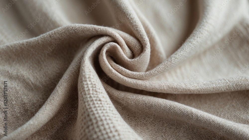 Poster beige fabric texture with soft folds ideal for backgrounds and design projects showcasing natural te