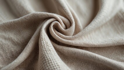 Beige fabric texture with soft folds ideal for backgrounds and design projects showcasing natural textiles and elegant simplicity.