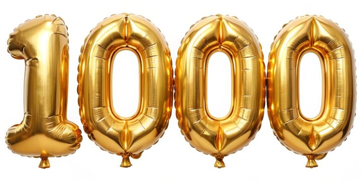 Golden 1000 Balloons Celebration Milestone