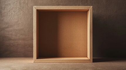 A simple cardboard cutout of a square shape stock photo --ar 16:9 --style raw --v 6 Job ID: b8a0107c-f178-465d-a7ca-c6d072b2637f
