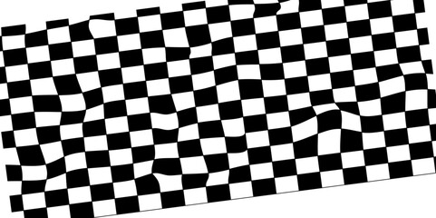 Obraz premium Black and white checkered pattern background vector presentation design. Chess design or race flag, black and white fabric cloth is waving. Wavy monochrome background. square checker tablecloth.