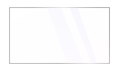 Transparent Glass Panel PNG. Realistic Acrylic Plate Isolated Image.
