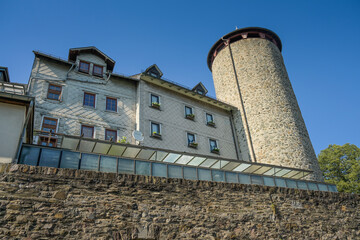 Mittelalterlicher Turm, Weilburg, Landkreis Limburg-Weilburg, Hessen, Deutschland