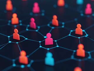 Connecting individuals in a digital network online community graphic design abstract viewpoint social interaction