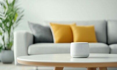 Title AI-Powered Baby Monitor in Stylish Living Room