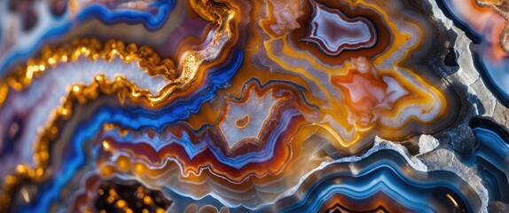 Close-up of vibrant Brazilian agate showcasing intricate swirling patterns and colors enhanced by backlighting, highlighting nature's stone artistry