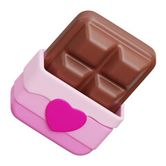 Valentine's Day 3d icon Chocolate Bar