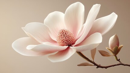 Obraz premium magnolia flower isolated on transparent background