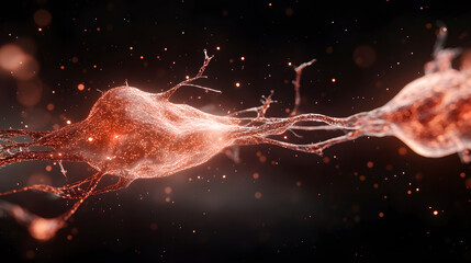 Futuristic neural network visualizing connections and data flow