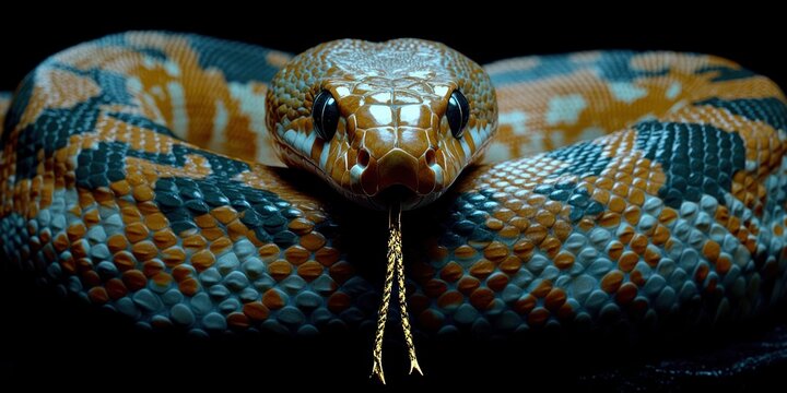 Stunning Close-Up of a Coastal Carpet Python