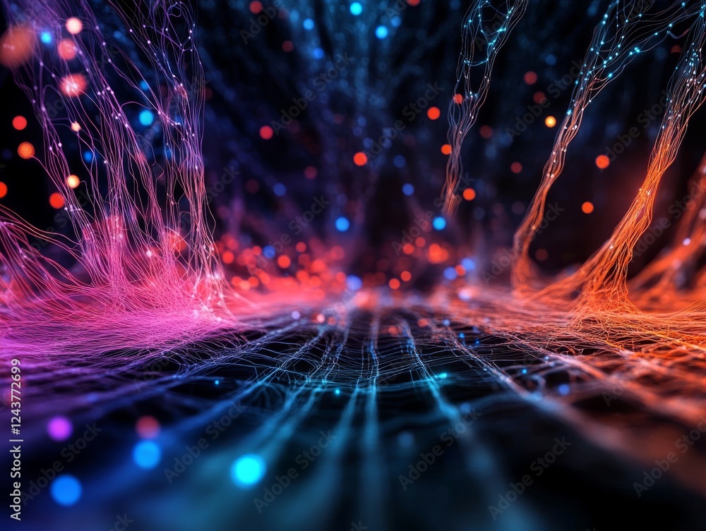 Poster this stunning digital background is perfect for effectively showcasing various tech processes, artif