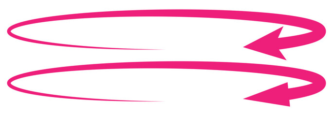 arrows circle clock wise (cw) direction. double or 2 elements of green spin vector circular arrow rotating sign icon with white gradient color. Uniform width of body