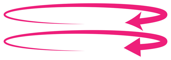 arrows circle clock wise (cw) direction. double or 2 elements of green spin vector circular arrow rotating sign icon with white gradient color. Uniform width of body