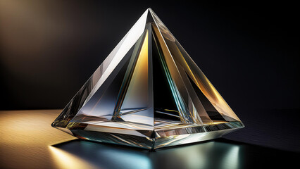 Transparent Triangular Prism Illustration - Perfect for Geometry and Math Designs