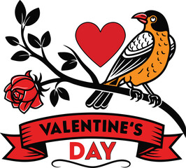 happy valentine's day typography 